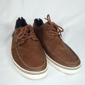 Goodfellow Mens Shoes set of 2 brown leather and gray canvas size 10